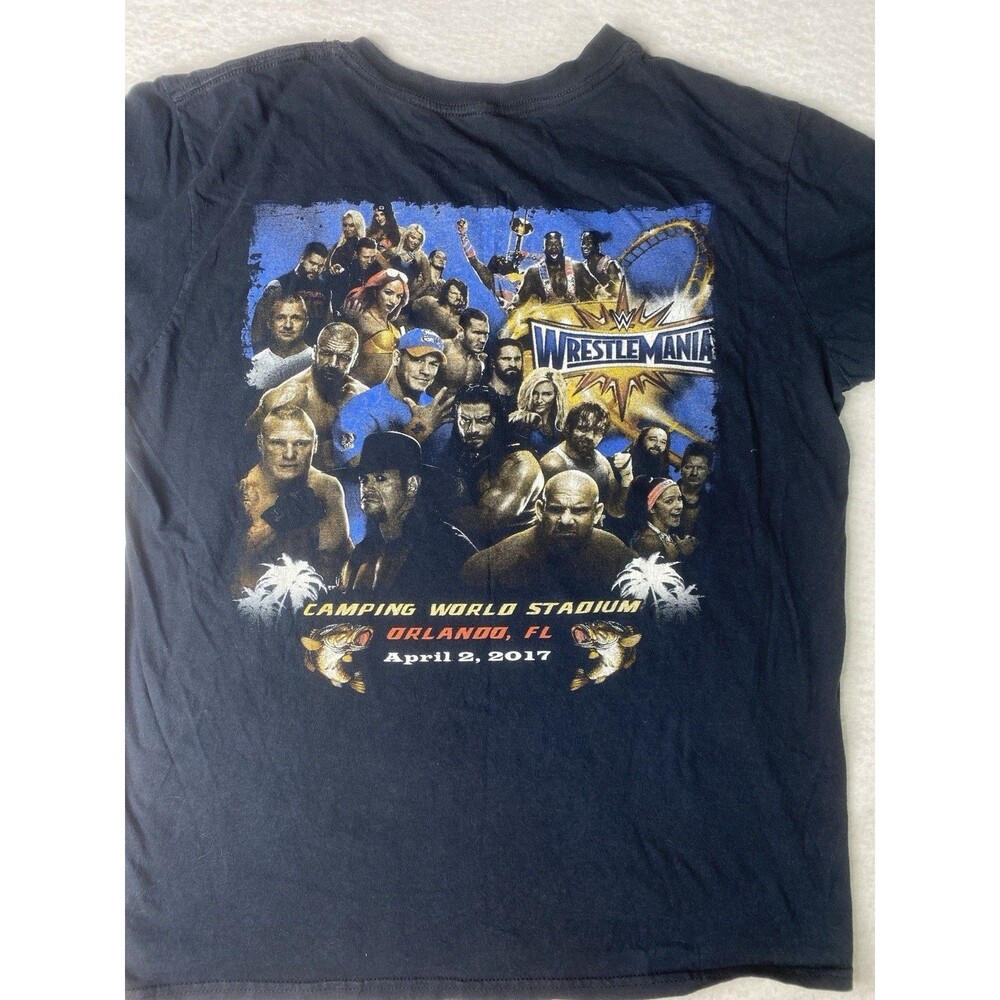 WWE WrestleMania 33 Orlando April 2 2017 Official Event T Shirt Size Large Y2K